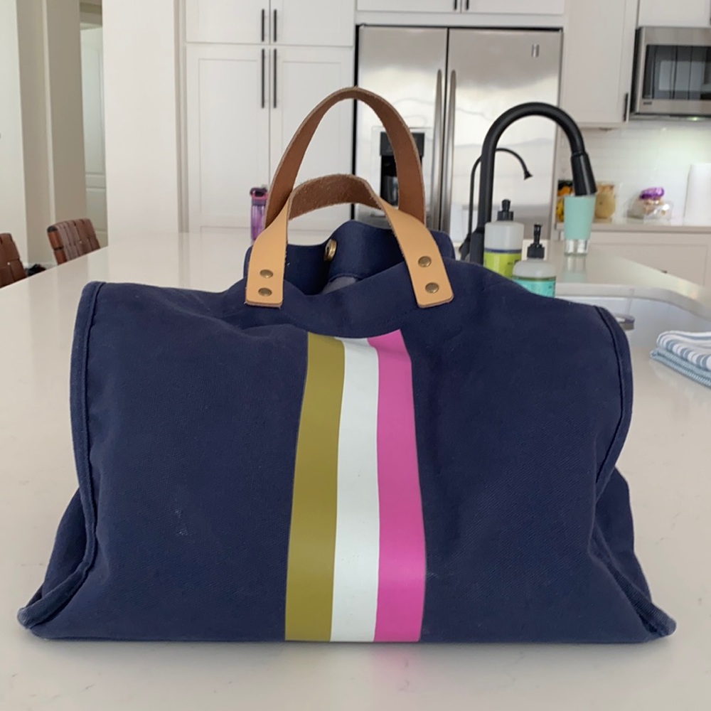 Bagging rights Navy Tote with shoulder strap
